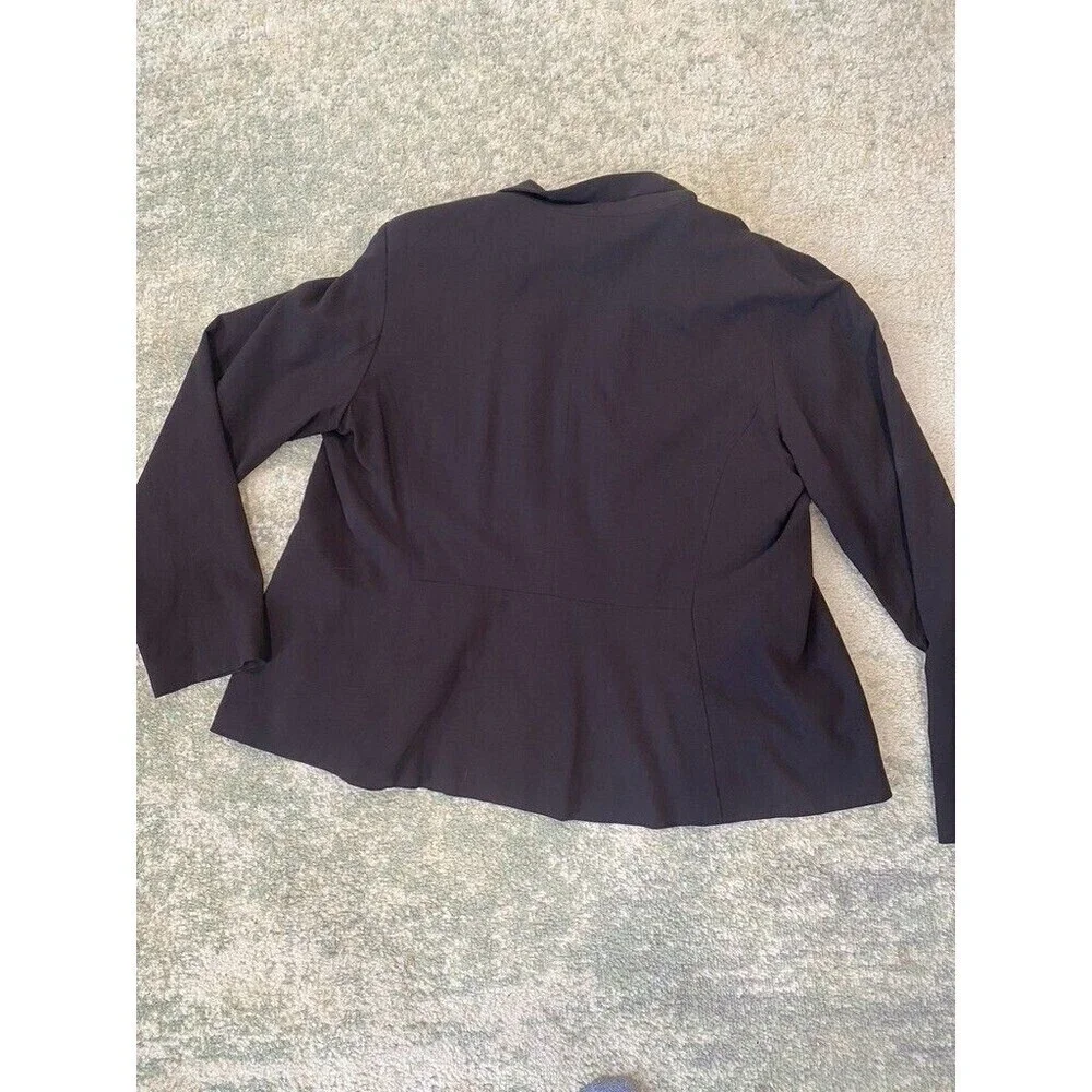 READ! Eileen Fisher Womens Blazer Open Jacket SIZE MEDIUM Wool Blend